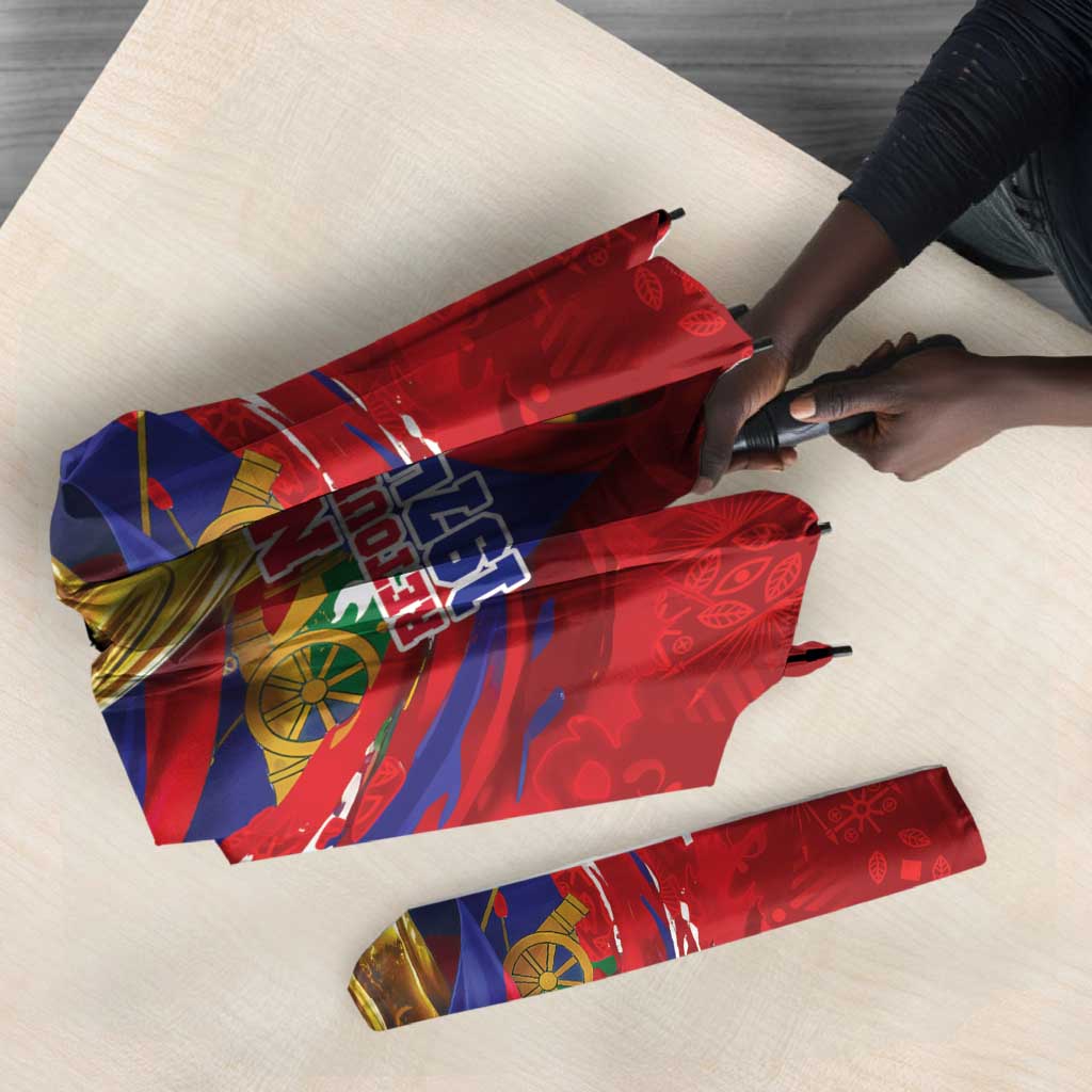 Haiti Grenadye Alaso Umbrella Red Nou Retounen Anko 1974-2026 - Wonder Print Shop