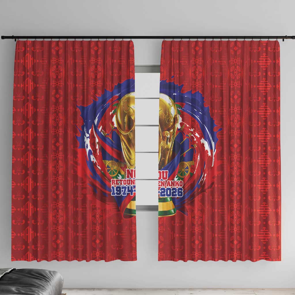 Haiti Grenadye Alaso Window Curtain Red Nou Retounen Anko 1974-2026 - Wonder Print Shop