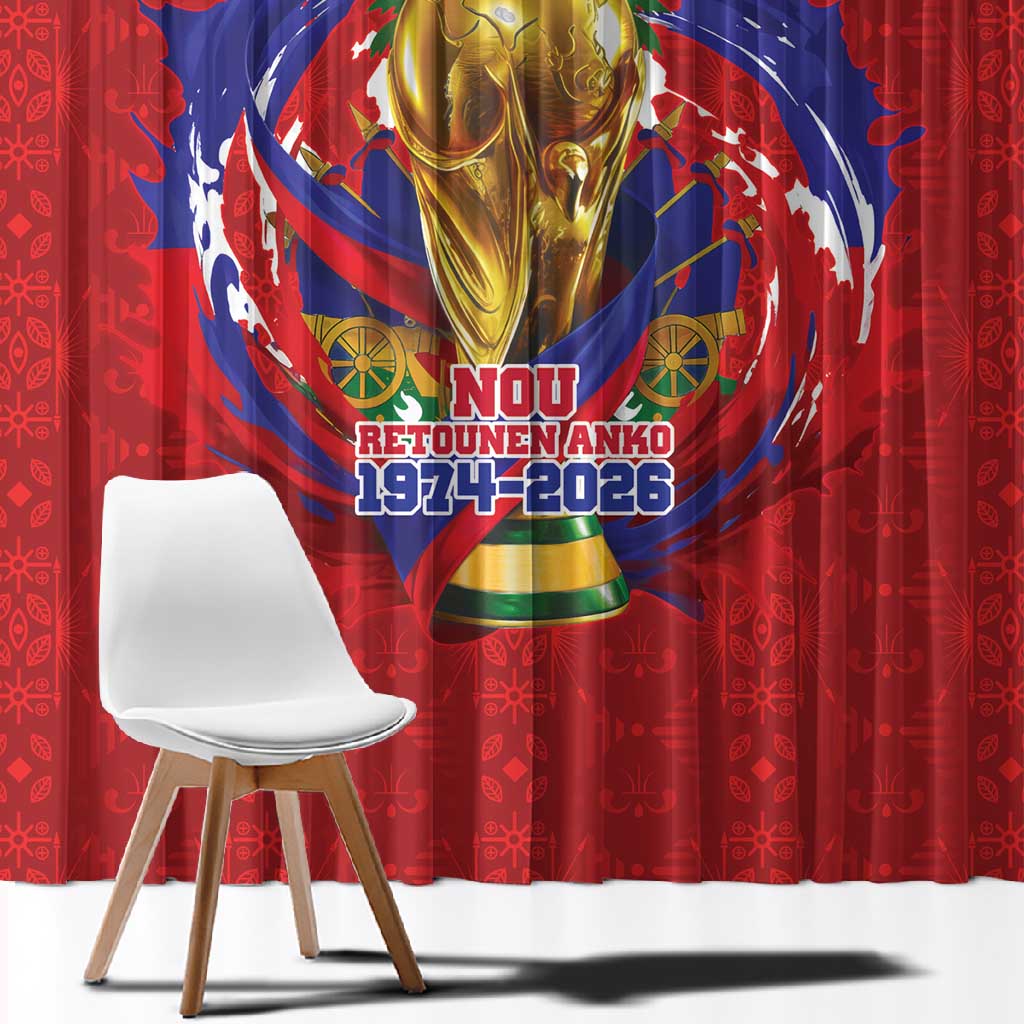 Haiti Grenadye Alaso Window Curtain Red Nou Retounen Anko 1974-2026 - Wonder Print Shop