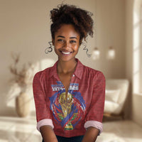 Custom Haiti Grenadye Alaso Women Casual Shirt Red Nou Retounen Anko 1974-2026 - Wonder Print Shop