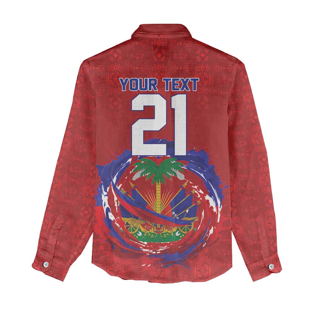 Custom Haiti Grenadye Alaso Women Casual Shirt Red Nou Retounen Anko 1974-2026 - Wonder Print Shop