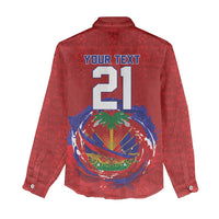 Custom Haiti Grenadye Alaso Women Casual Shirt Red Nou Retounen Anko 1974-2026 - Wonder Print Shop