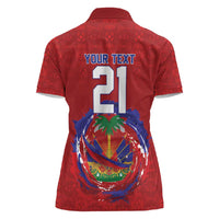 Custom Haiti Grenadye Alaso Women Polo Shirt Red Nou Retounen Anko 1974-2026 - Wonder Print Shop