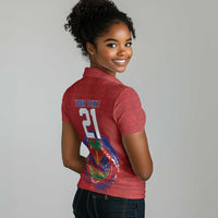 Custom Haiti Grenadye Alaso Women Polo Shirt Red Nou Retounen Anko 1974-2026 - Wonder Print Shop