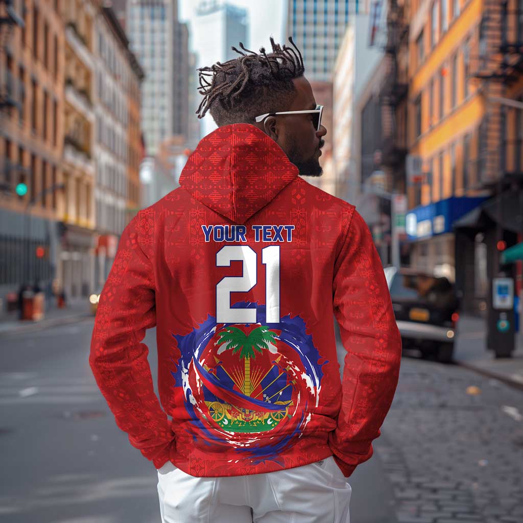 Custom Haiti Grenadye Alaso Zip Hoodie Red Nou Retounen Anko 1974-2026 - Wonder Print Shop
