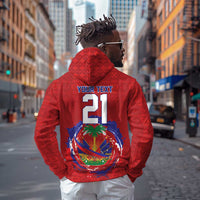 Custom Haiti Grenadye Alaso Zip Hoodie Red Nou Retounen Anko 1974-2026 - Wonder Print Shop