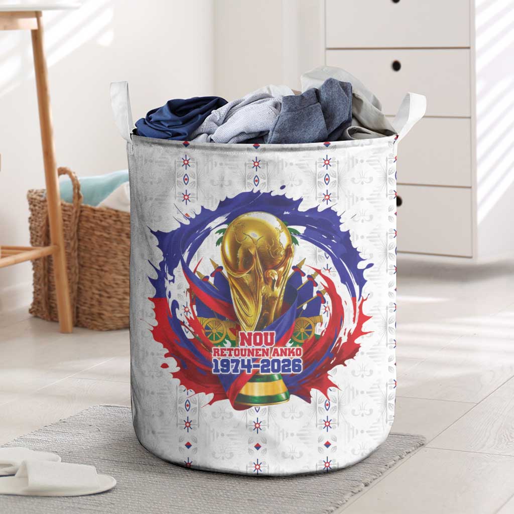 Haiti Grenadye Alaso Laundry Basket White Nou Retounen Anko 1974-2026 - Wonder Print Shop