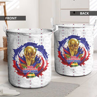 Haiti Grenadye Alaso Laundry Basket White Nou Retounen Anko 1974-2026 - Wonder Print Shop