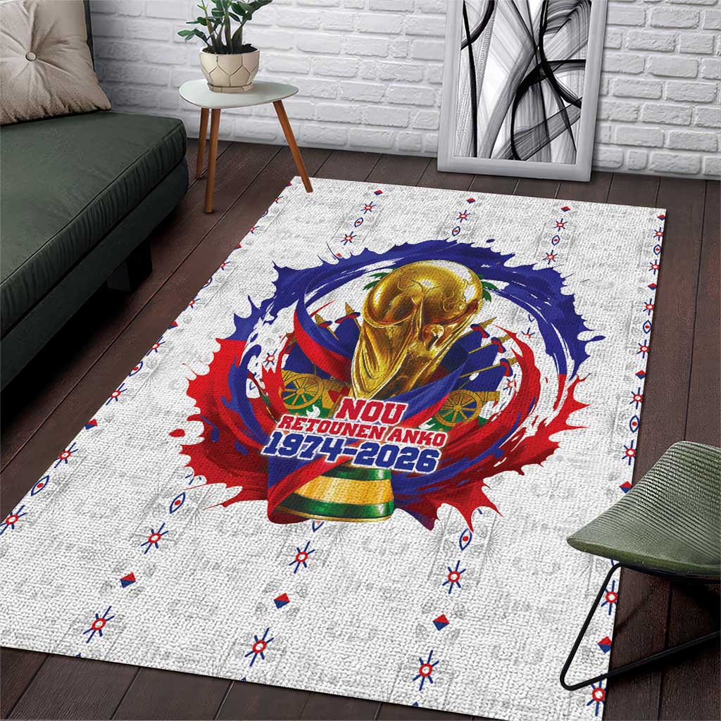 Haiti Grenadye Alaso Area Rug White Nou Retounen Anko 1974-2026 - Wonder Print Shop