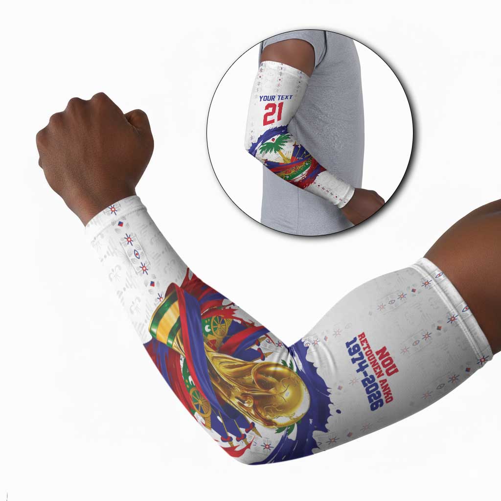 Custom Haiti Grenadye Alaso Arm Sleeves White Nou Retounen Anko 1974-2026 - Wonder Print Shop