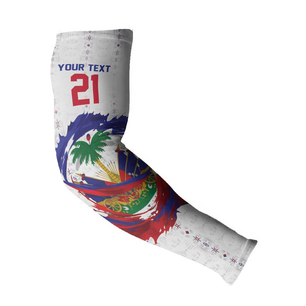 Custom Haiti Grenadye Alaso Arm Sleeves White Nou Retounen Anko 1974-2026 - Wonder Print Shop