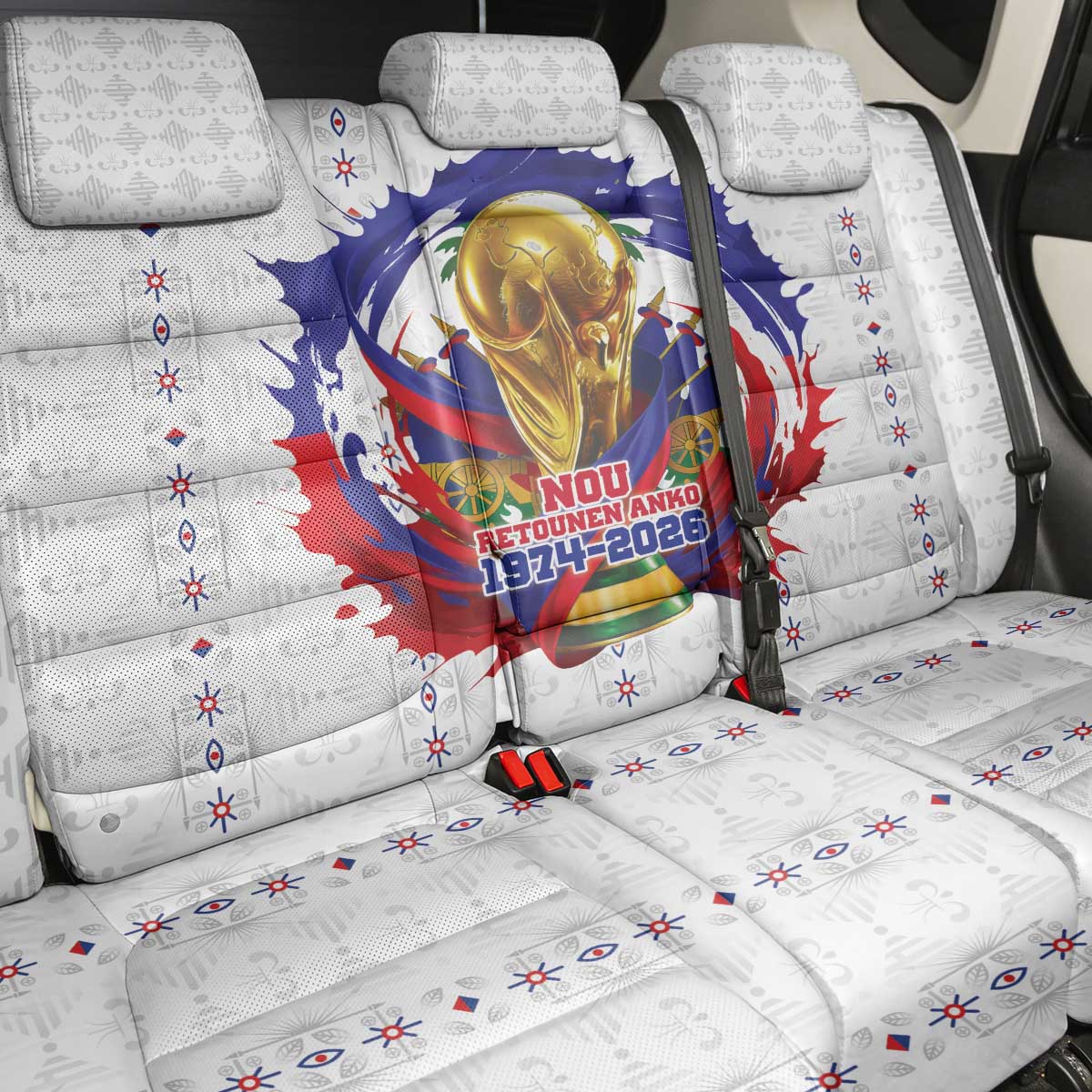 Haiti Grenadye Alaso Back Car Seat Cover White Nou Retounen Anko 1974-2026 - Wonder Print Shop