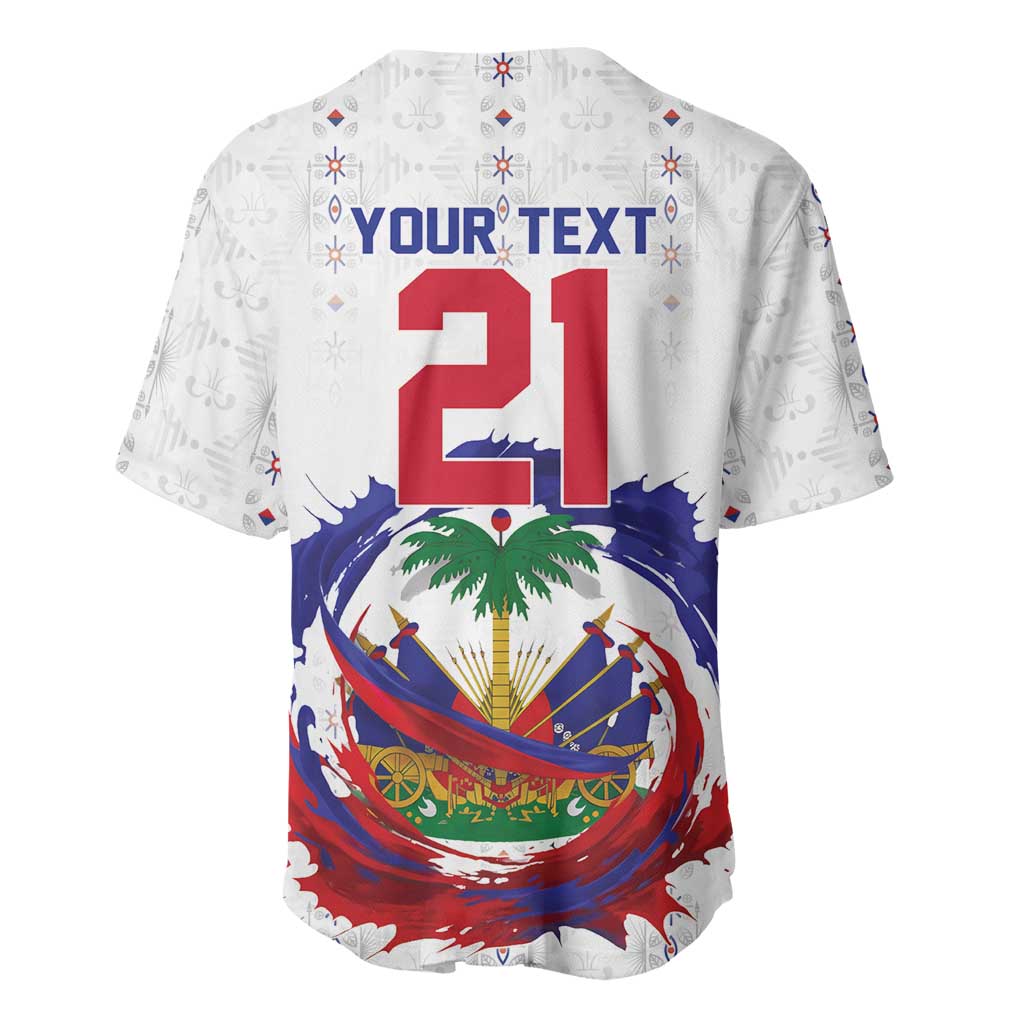 Custom Haiti Grenadye Alaso Baseball Jersey White Nou Retounen Anko 1974-2026 - Wonder Print Shop