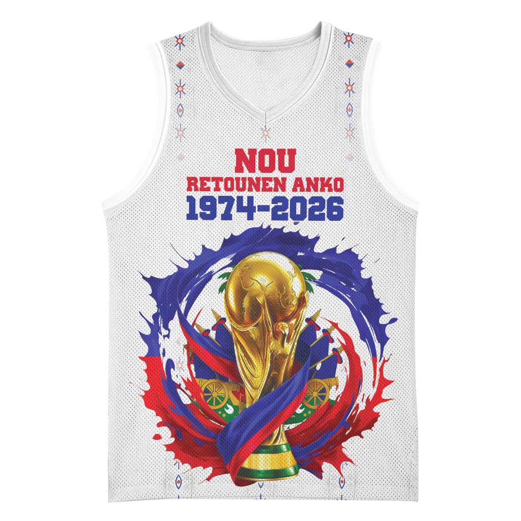 Custom Haiti Grenadye Alaso Basketball Jersey White Nou Retounen Anko 1974-2026 - Wonder Print Shop