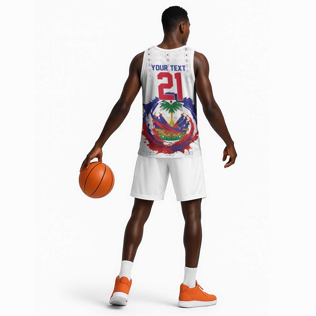 Custom Haiti Grenadye Alaso Basketball Jersey White Nou Retounen Anko 1974-2026 - Wonder Print Shop