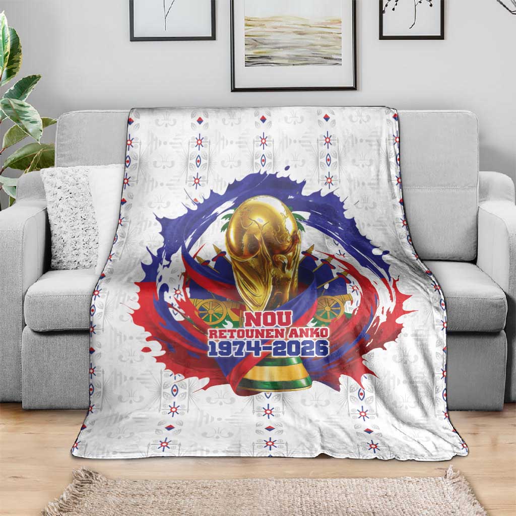 Haiti Grenadye Alaso Blanket White Nou Retounen Anko 1974-2026 - Wonder Print Shop