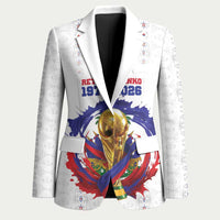 Custom Haiti Grenadye Alaso Blazer White Nou Retounen Anko 1974-2026 - Wonder Print Shop