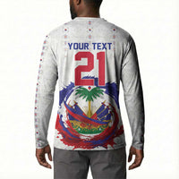 Custom Haiti Grenadye Alaso Button Sweatshirt White Nou Retounen Anko 1974-2026