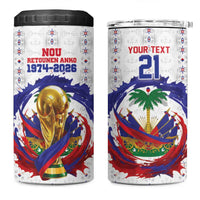 Custom Haiti Grenadye Alaso 4 in 1 Can Cooler Tumbler White Nou Retounen Anko 1974-2026 - Wonder Print Shop