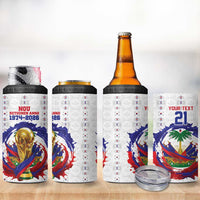 Custom Haiti Grenadye Alaso 4 in 1 Can Cooler Tumbler White Nou Retounen Anko 1974-2026 - Wonder Print Shop