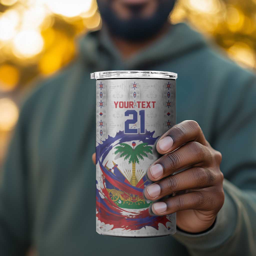 Custom Haiti Grenadye Alaso 4 in 1 Can Cooler Tumbler White Nou Retounen Anko 1974-2026 - Wonder Print Shop
