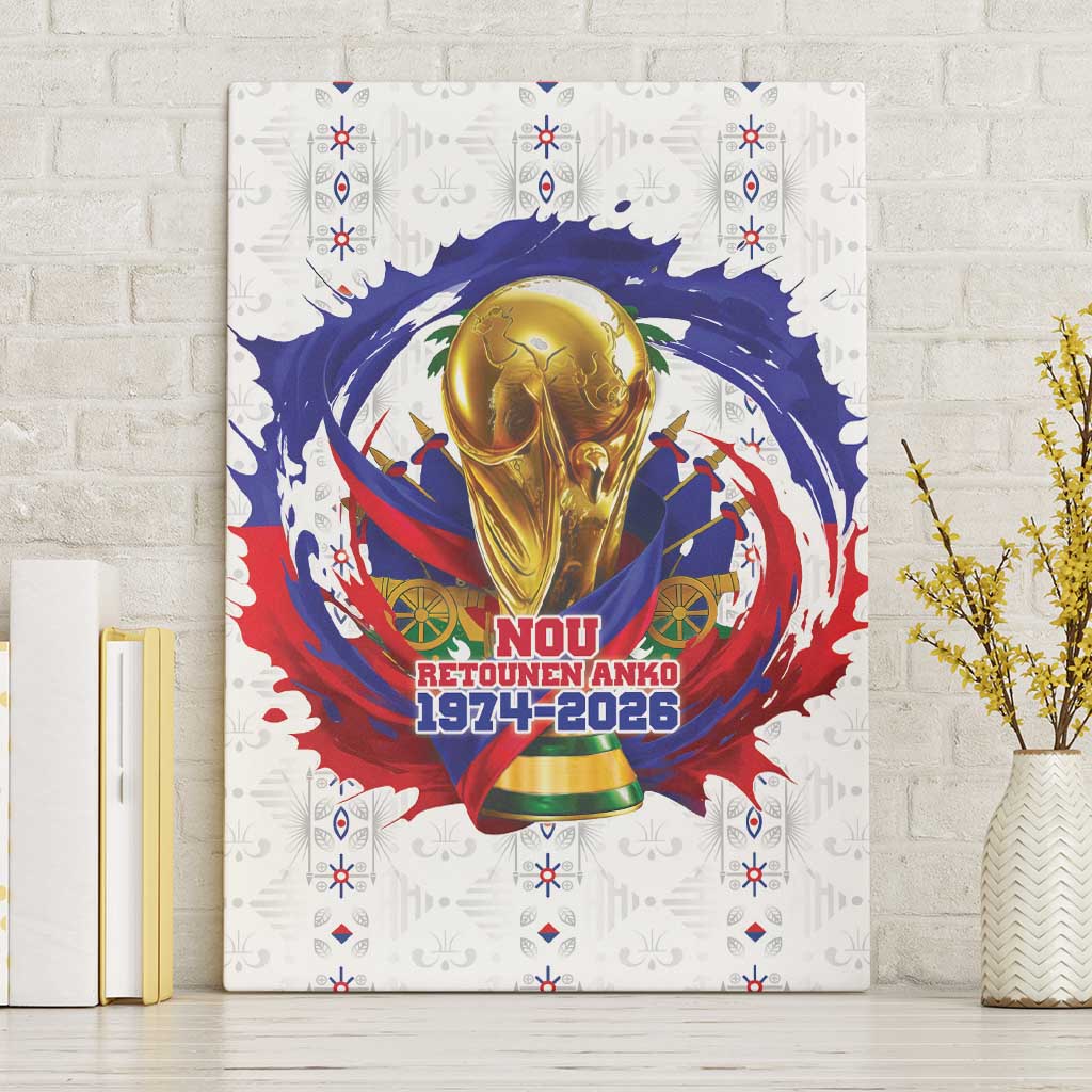 Haiti Grenadye Alaso Canvas Wall Art White Nou Retounen Anko 1974-2026 - Wonder Print Shop
