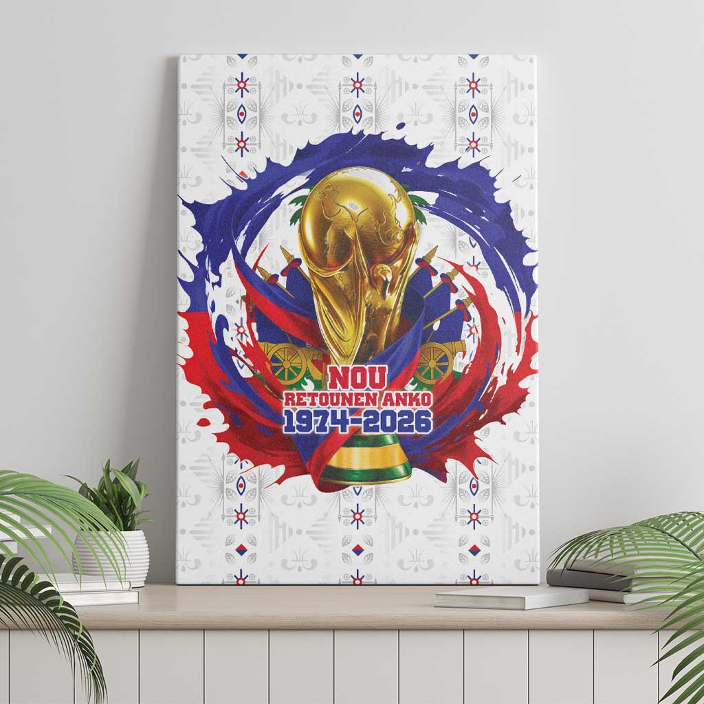 Haiti Grenadye Alaso Canvas Wall Art White Nou Retounen Anko 1974-2026 - Wonder Print Shop