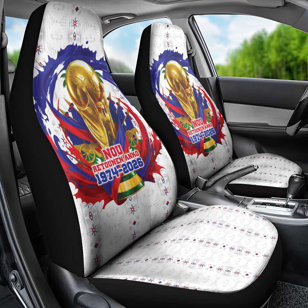 Haiti Grenadye Alaso Car Seat Cover White Nou Retounen Anko 1974-2026 - Wonder Print Shop