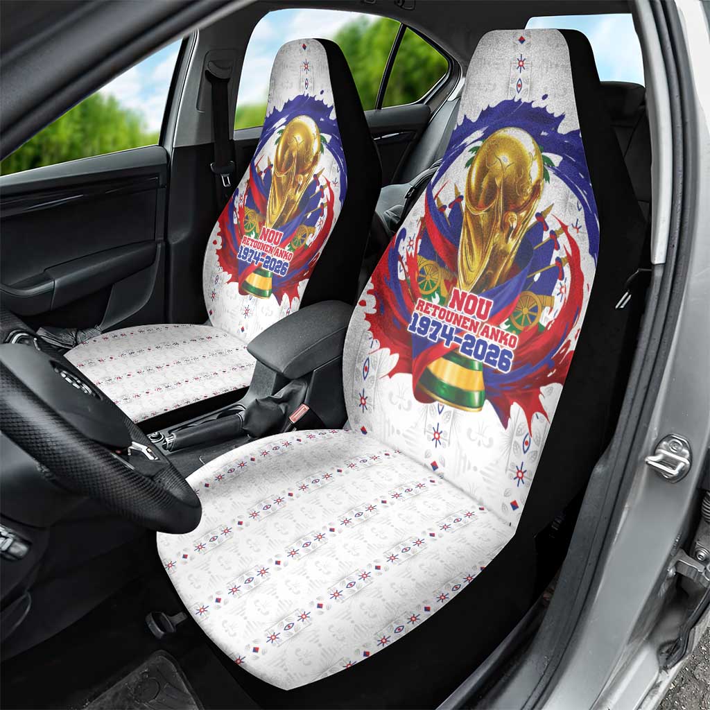 Haiti Grenadye Alaso Car Seat Cover White Nou Retounen Anko 1974-2026 - Wonder Print Shop