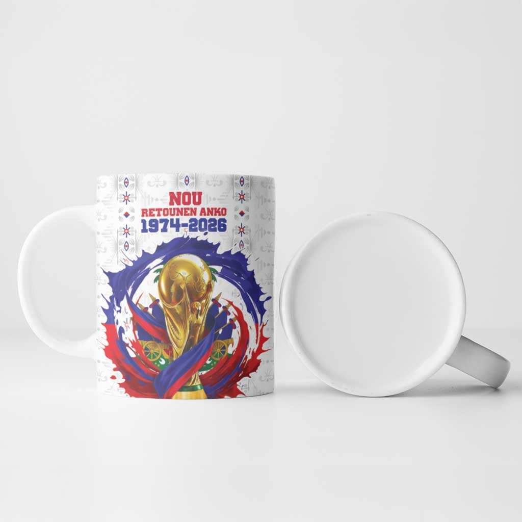 Custom Haiti Grenadye Alaso Ceramic Mug White Nou Retounen Anko 1974-2026 - Wonder Print Shop