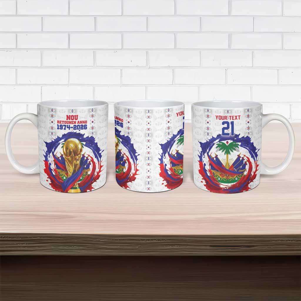 Custom Haiti Grenadye Alaso Ceramic Mug White Nou Retounen Anko 1974-2026 - Wonder Print Shop
