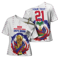 Custom Haiti Grenadye Alaso Cross Shoulder Shirt White Nou Retounen Anko 1974-2026 - Wonder Print Shop