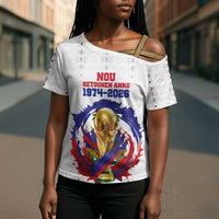 Custom Haiti Grenadye Alaso Cross Shoulder Shirt White Nou Retounen Anko 1974-2026 - Wonder Print Shop
