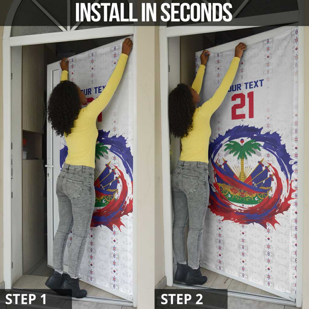 Custom Haiti Grenadye Alaso Door Cover White Nou Retounen Anko 1974-2026 - Wonder Print Shop