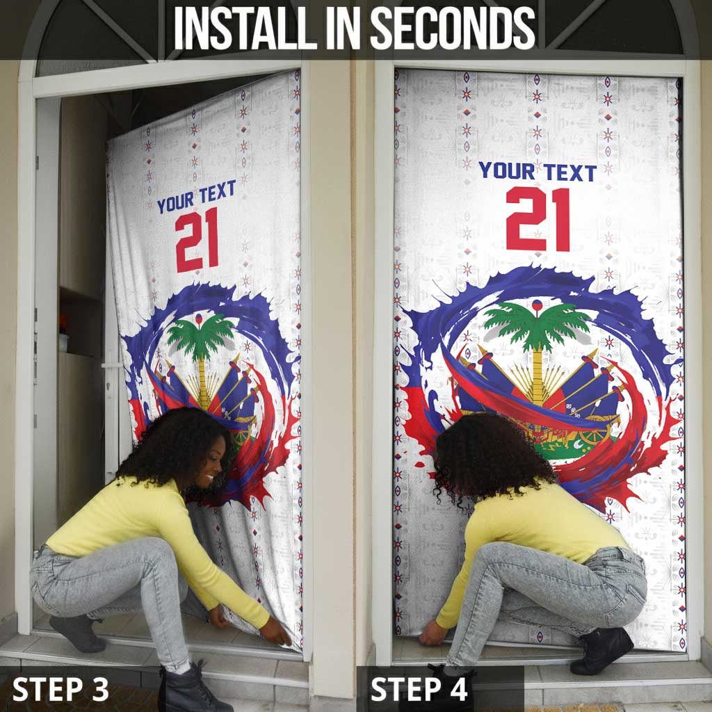 Custom Haiti Grenadye Alaso Door Cover White Nou Retounen Anko 1974-2026 - Wonder Print Shop