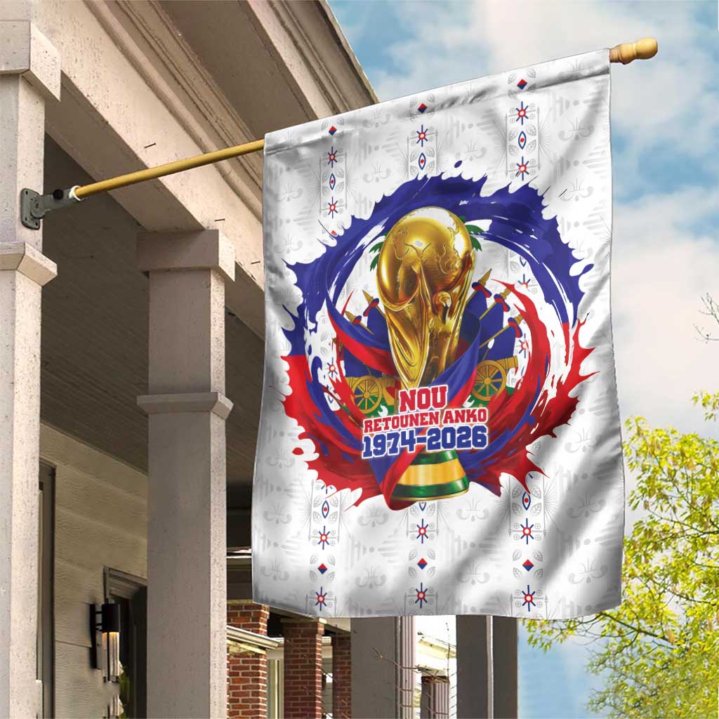 Haiti Grenadye Alaso Garden Flag White Nou Retounen Anko 1974-2026 - Wonder Print Shop