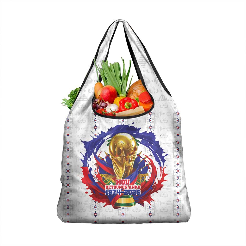 Haiti Grenadye Alaso Grocery Bag White Nou Retounen Anko 1974-2026 - Wonder Print Shop