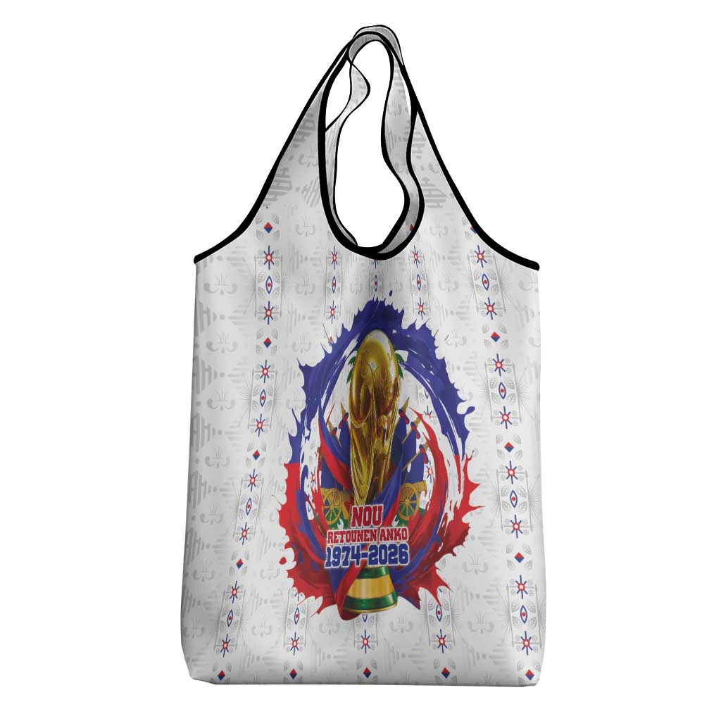Haiti Grenadye Alaso Grocery Bag White Nou Retounen Anko 1974-2026 - Wonder Print Shop