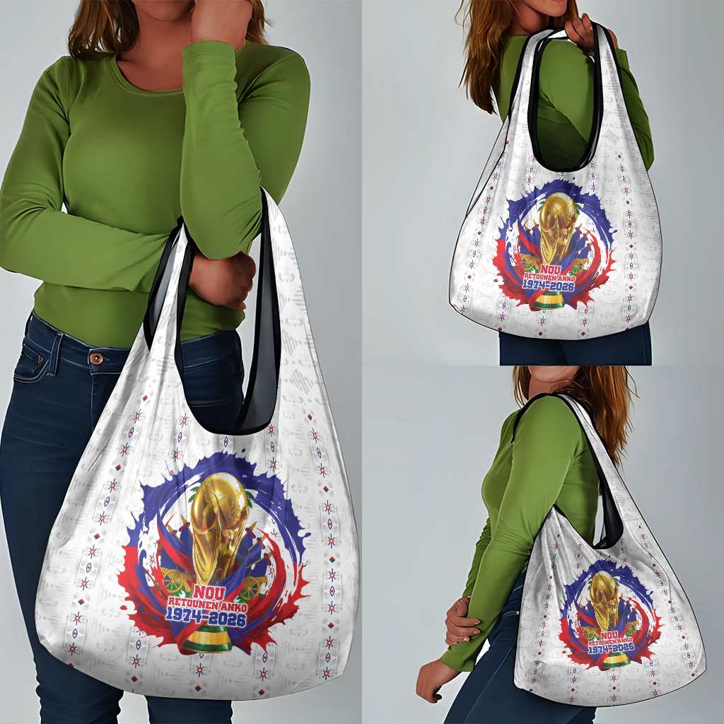 Haiti Grenadye Alaso Grocery Bag White Nou Retounen Anko 1974-2026 - Wonder Print Shop