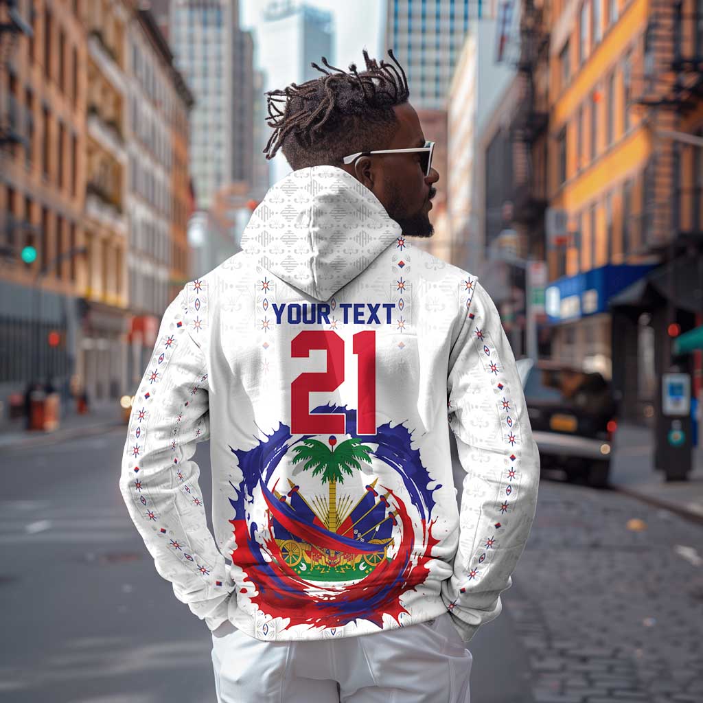 Custom Haiti Grenadye Alaso Hoodie White Nou Retounen Anko 1974-2026 - Wonder Print Shop