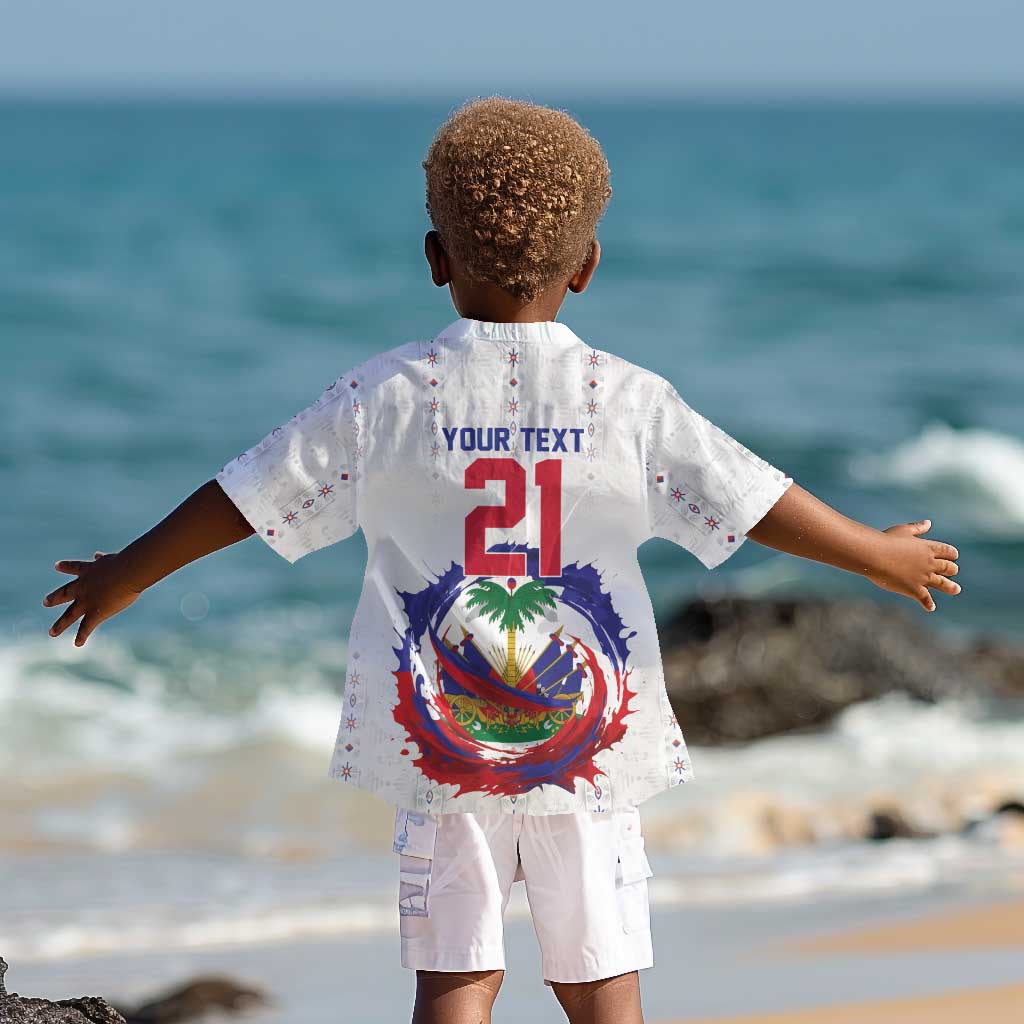 Custom Haiti Grenadye Alaso Kid Hawaiian Shirt White Nou Retounen Anko 1974-2026 - Wonder Print Shop