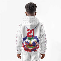 Custom Haiti Grenadye Alaso Kid Hoodie White Nou Retounen Anko 1974-2026 - Wonder Print Shop