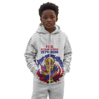 Custom Haiti Grenadye Alaso Kid Hoodie White Nou Retounen Anko 1974-2026 - Wonder Print Shop