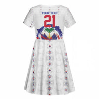Custom Haiti Grenadye Alaso Kid Short Sleeve Dress White Nou Retounen Anko 1974-2026 - Wonder Print Shop