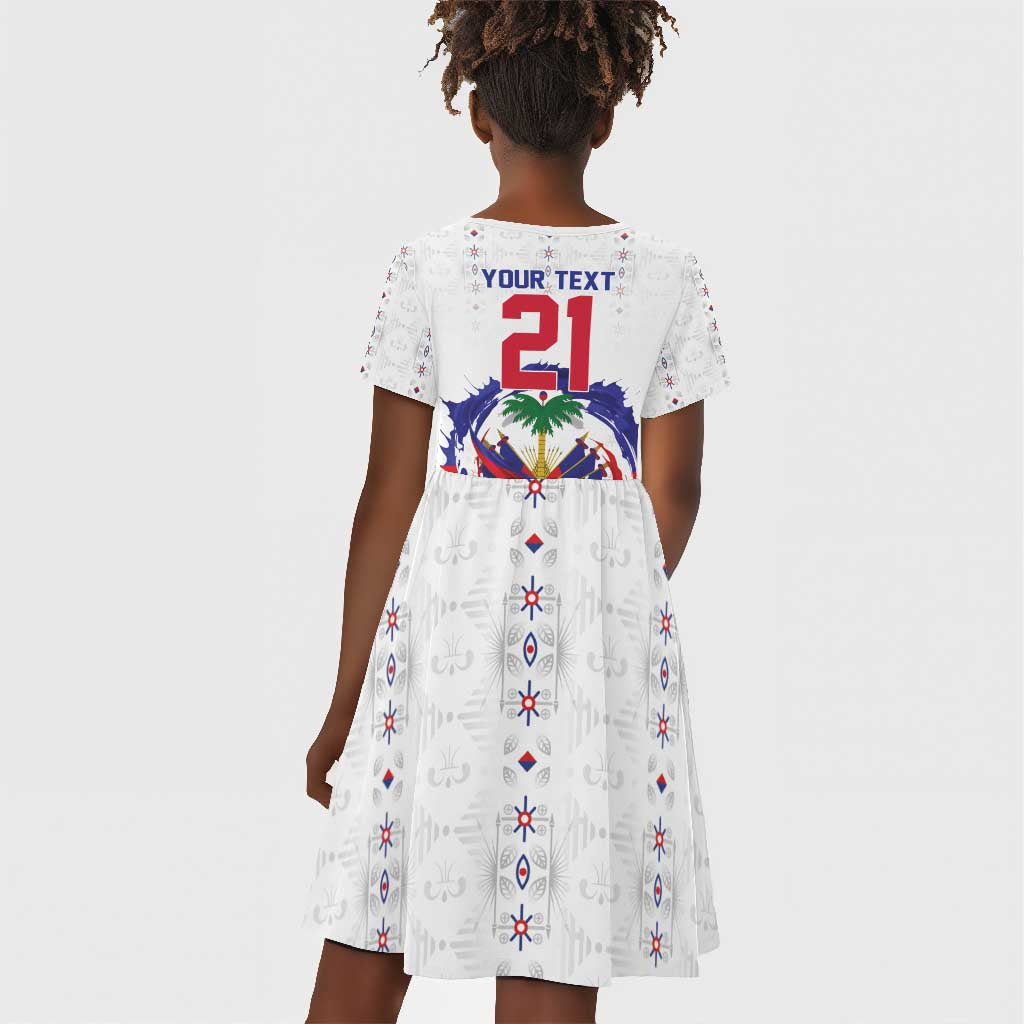 Custom Haiti Grenadye Alaso Kid Short Sleeve Dress White Nou Retounen Anko 1974-2026 - Wonder Print Shop