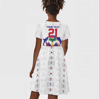 Custom Haiti Grenadye Alaso Kid Short Sleeve Dress White Nou Retounen Anko 1974-2026 - Wonder Print Shop