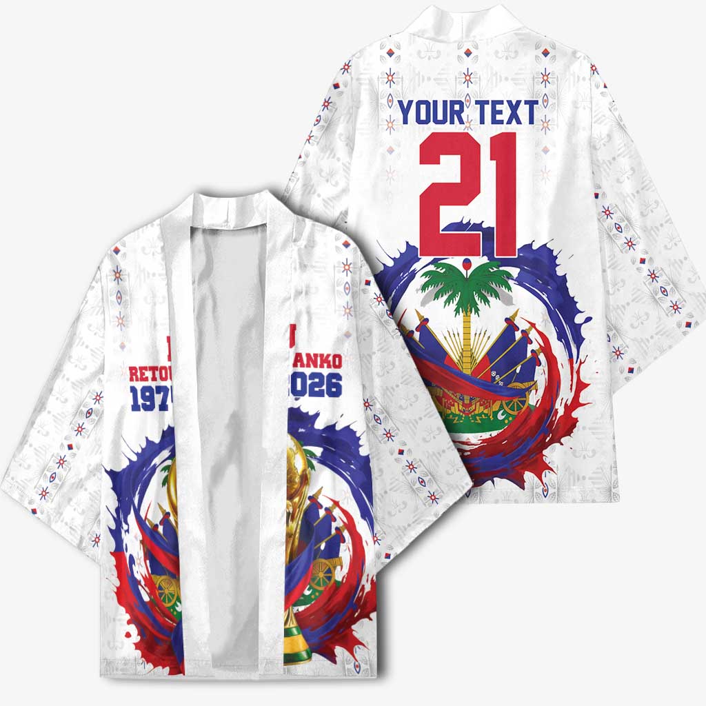 Custom Haiti Grenadye Alaso Kimono White Nou Retounen Anko 1974-2026 - Wonder Print Shop