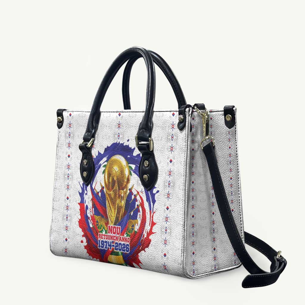 Haiti Grenadye Alaso Leather Bag White Nou Retounen Anko 1974-2026 - Wonder Print Shop