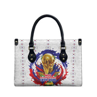 Haiti Grenadye Alaso Leather Bag White Nou Retounen Anko 1974-2026 - Wonder Print Shop
