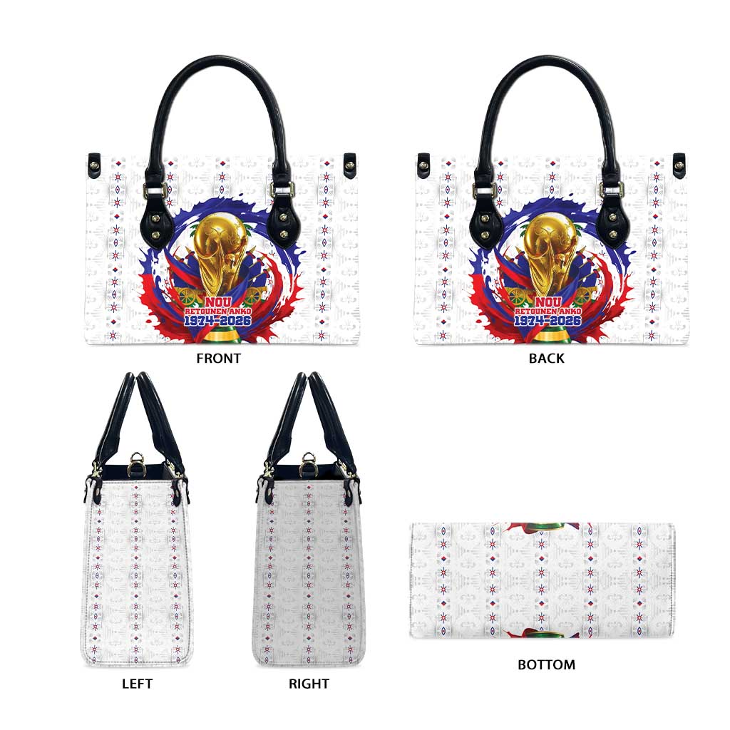 Haiti Grenadye Alaso Leather Bag White Nou Retounen Anko 1974-2026 - Wonder Print Shop